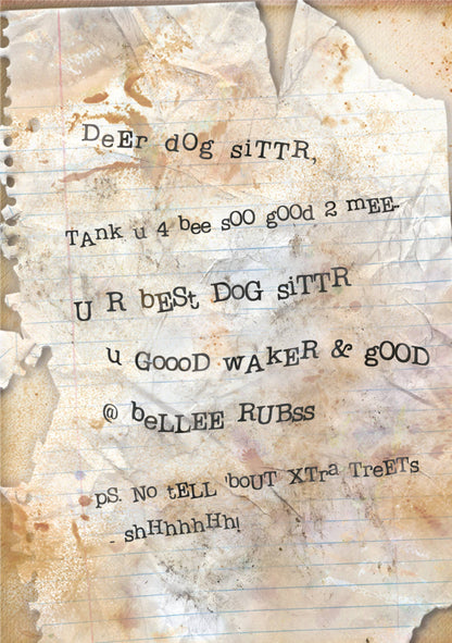 Pet Sitter - Dog Sitter Letter