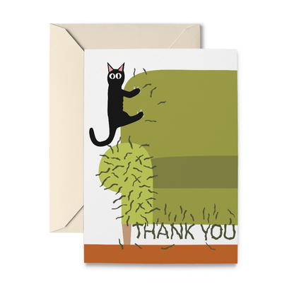 Cat Scratch Thank You Single Note Cards