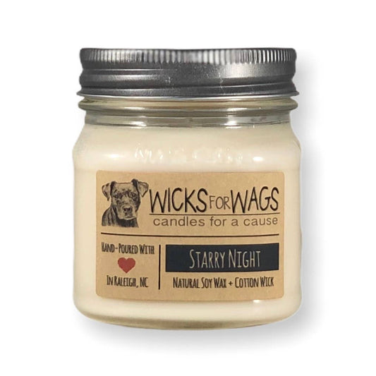 Starry Night | 8 oz Candle | Mason Jar Soy Candle