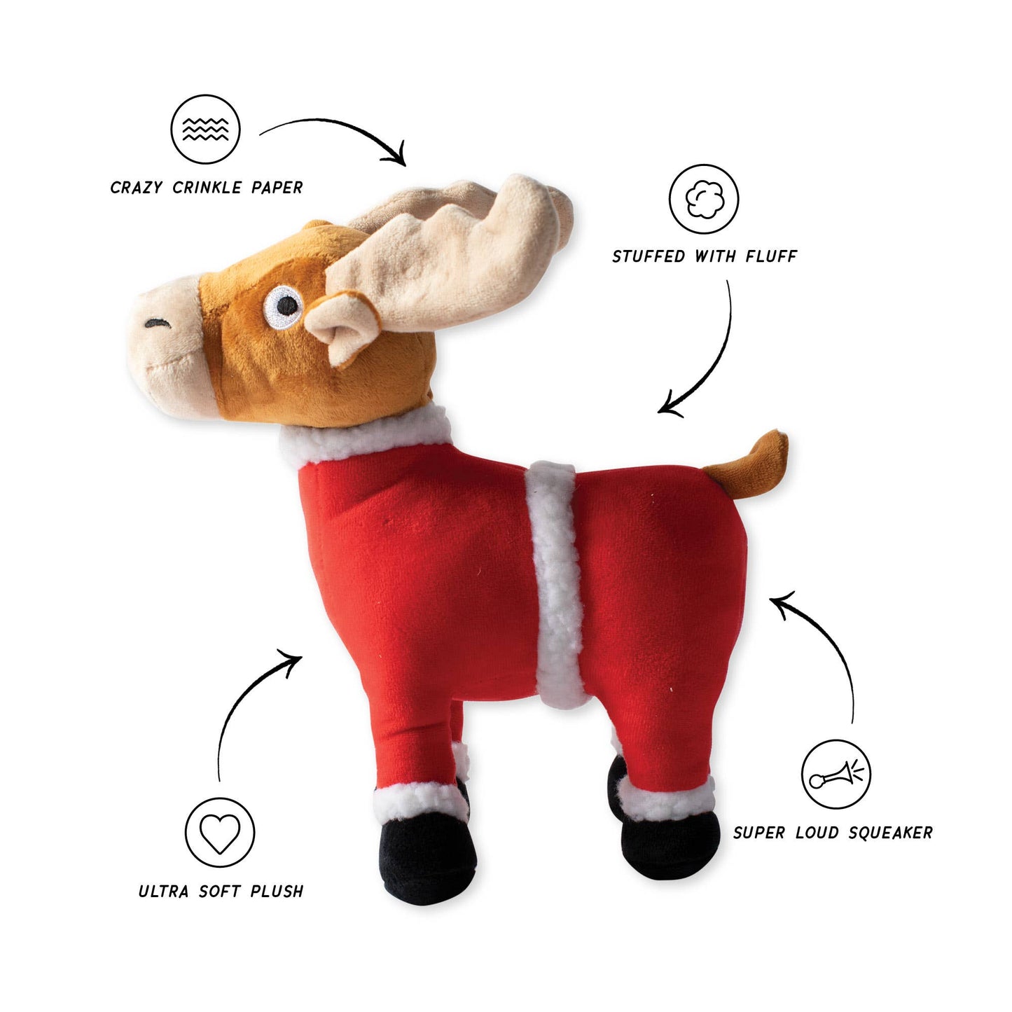 Wagsdale Claus I Said So Plush Dog Toy