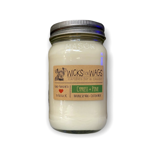 Cypress + Pine | 14 oz Candle | Mason Jar Soy Candle