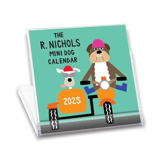 Dog Mini Desk Calendar 2025