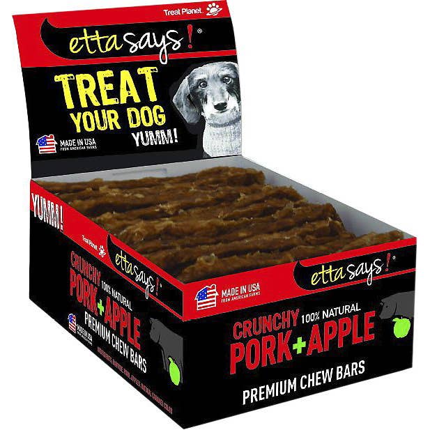 Etta Says! Premium Bars Pork & Apple Dog Chew