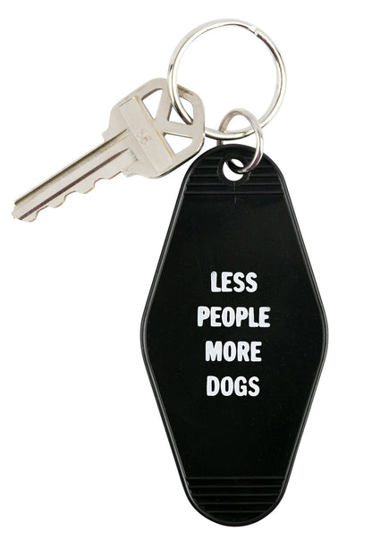 Less People More Dogs Keychain