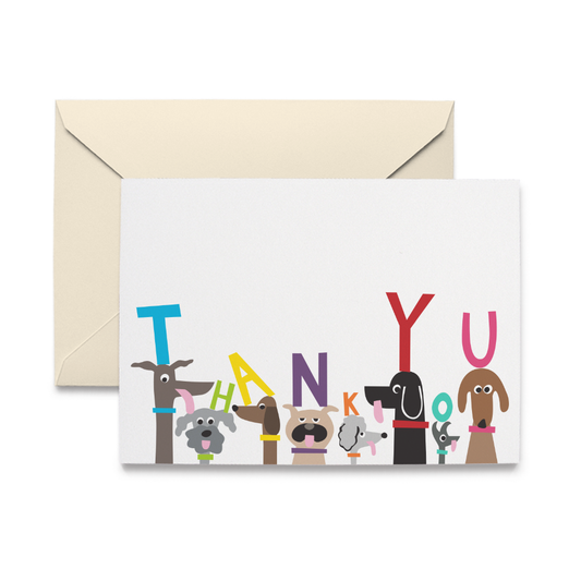 Dog Pack Thank You Single Note Card