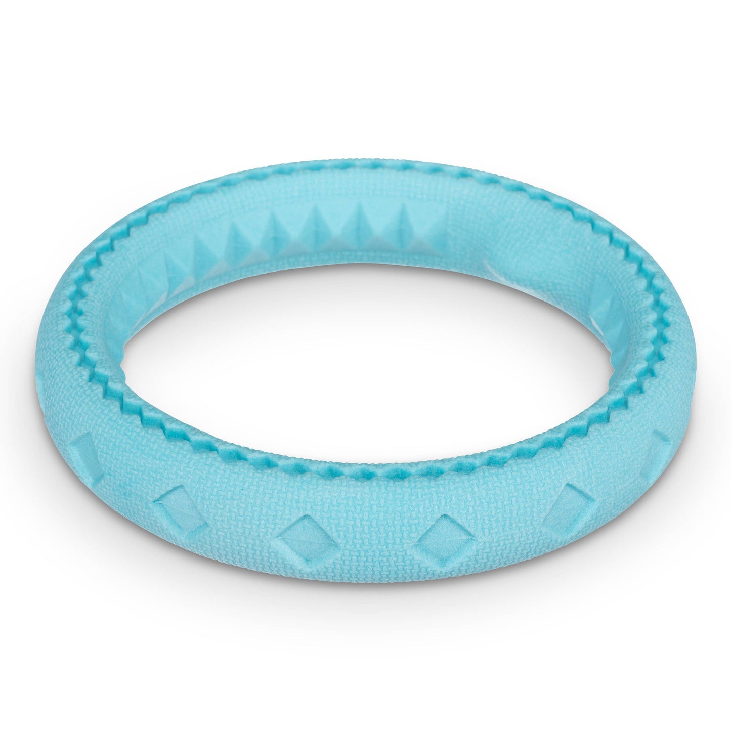 Totally Pooched Chew n' Tug Ring, Foam Rubber, 6.5", Teal