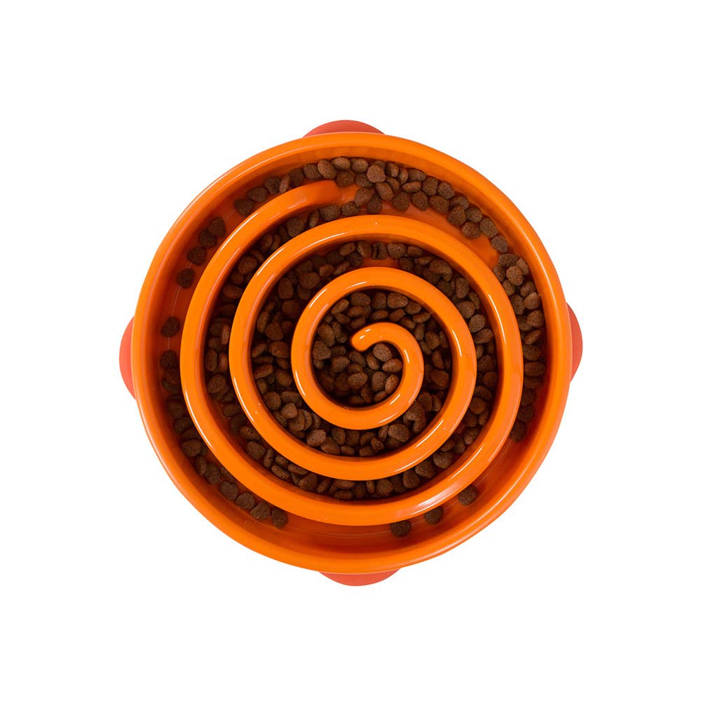 Outward Hound Fun Feeder Slo Bowl Orange Large