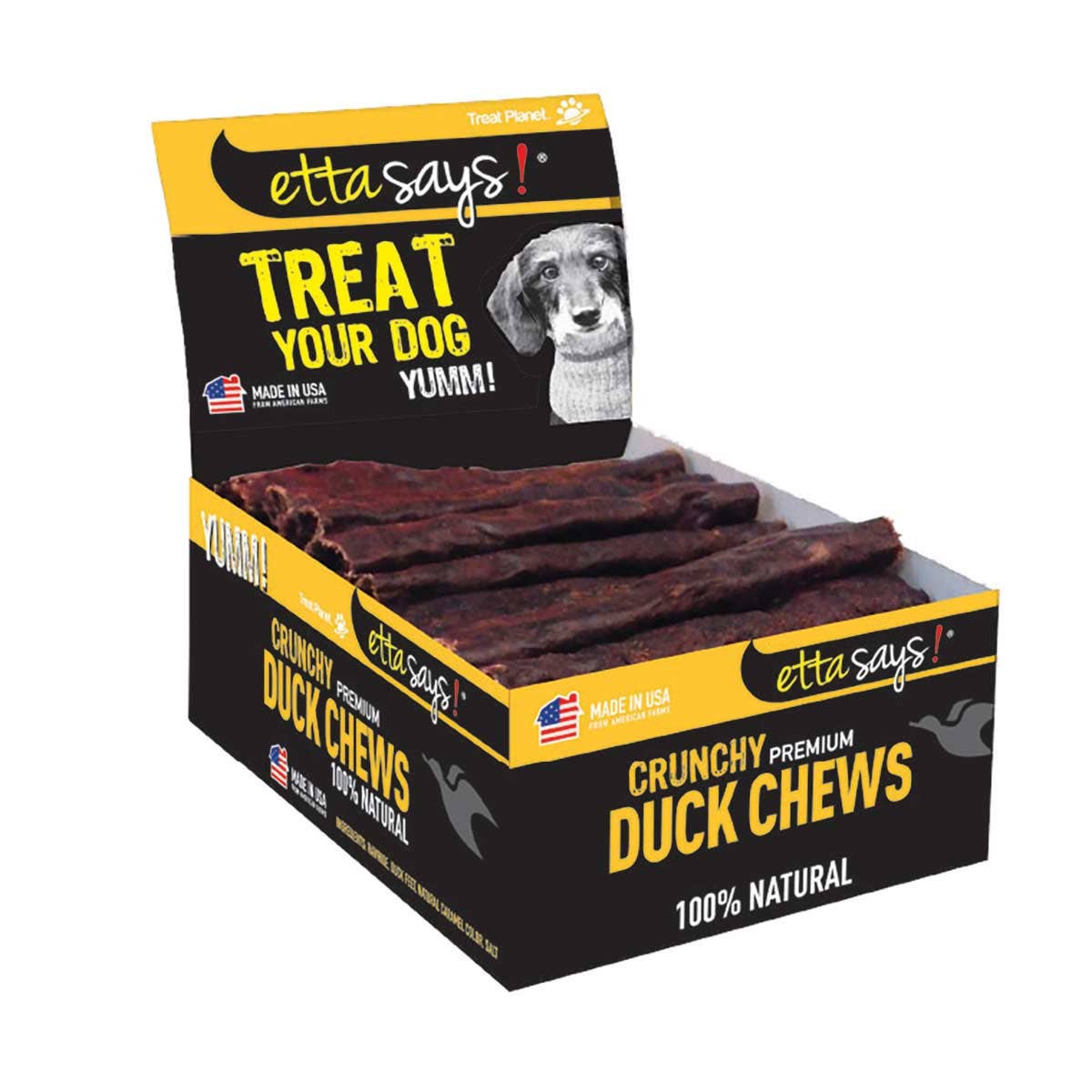 Etta Says! Crunchy Duck Dog 4in