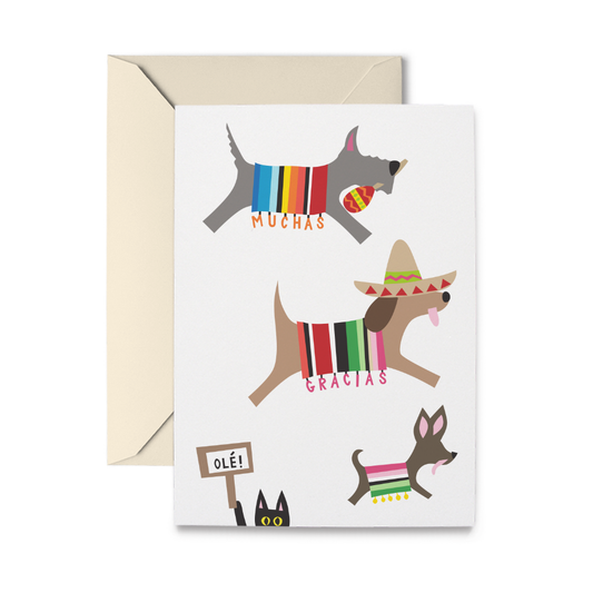 Spanish Doggies Greeting Card