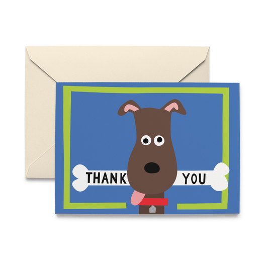 Dog Bone Thank You Single Note Card