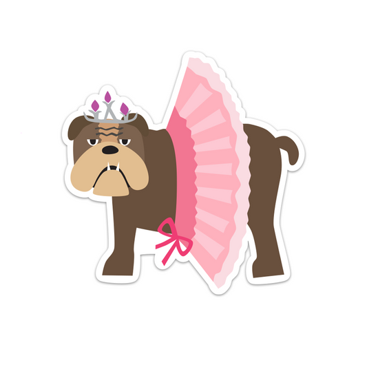 Bulldog Ballerina Sticker