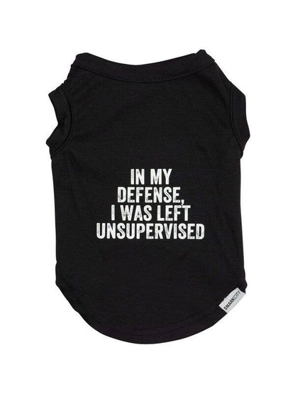 "In My Defense" Pet Tee