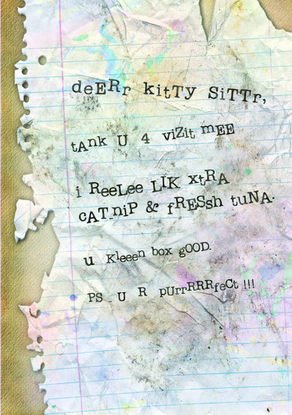 Pet Sitter - Cat Sitter Letter