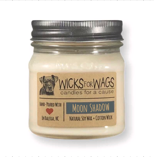 Moon Shadow | 8 oz Candle | Wicks for Wags Soy Candle