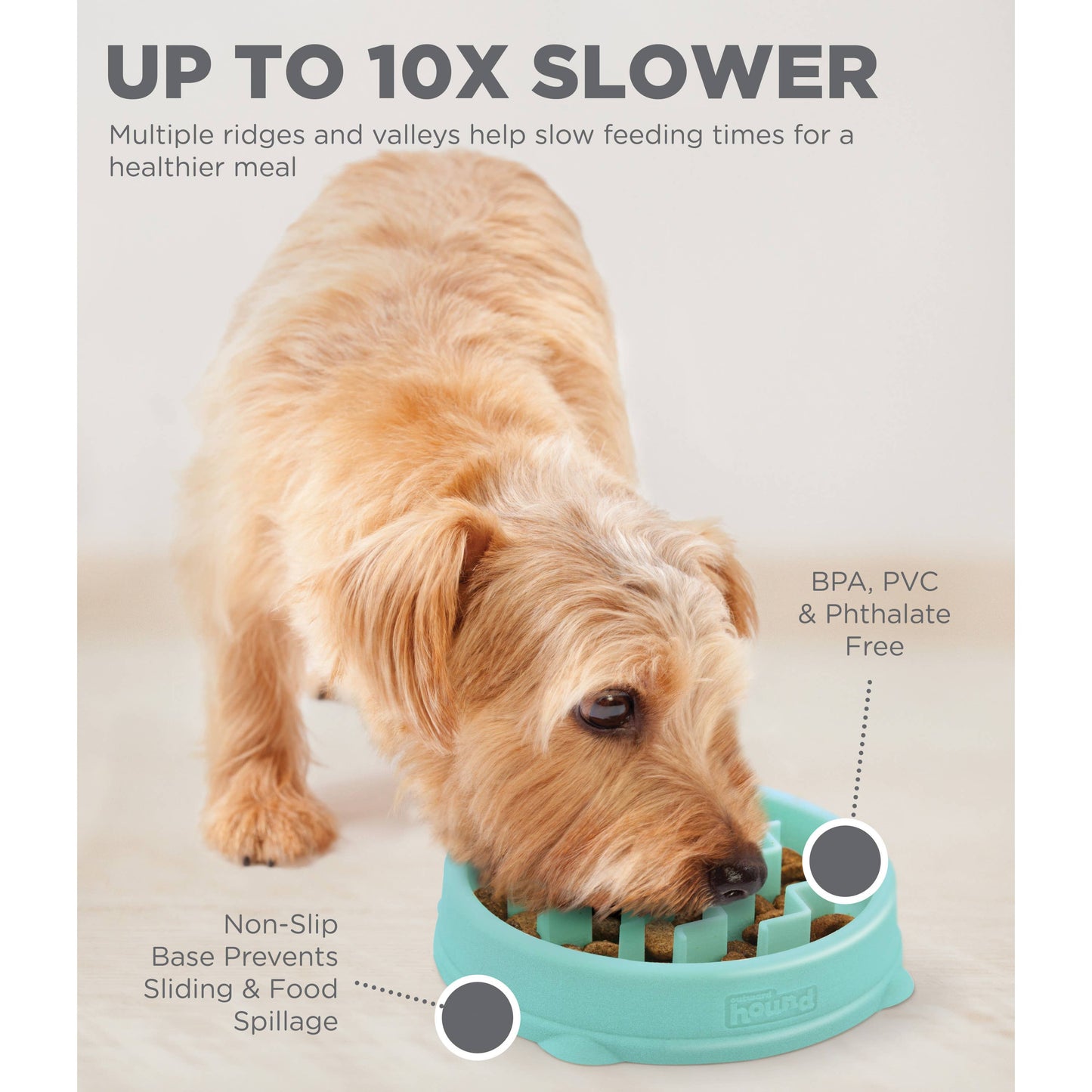 Outward Hound Fun Feeder Slo Bowl Dog Feeder Mint Small