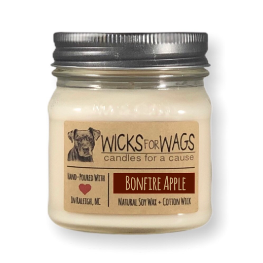 Bonfire Apple | 8 oz Candle | Mason Jar Soy Candle